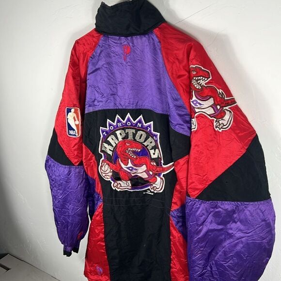 🔥🏀 Vintage 1994 TORONTO RAPTORS NBA Pro Player Puffer Jacket Men Sz XL - GUC - Picture 3 of 11
